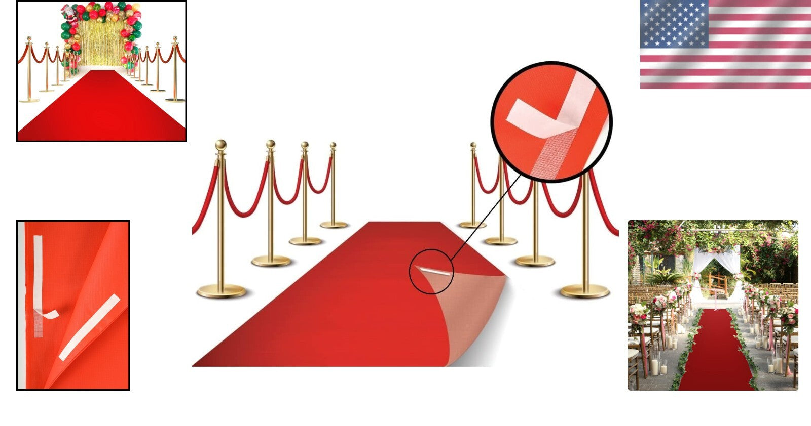 Slip-Resistant 4x30 Feet Red Carpet Runner - Perfect for Any Celebration