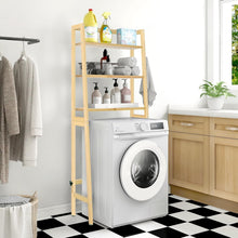 Load image into Gallery viewer, Freestanding Wooden Over-The-Toilet Rack with Adjustable Height &amp; Durable Design