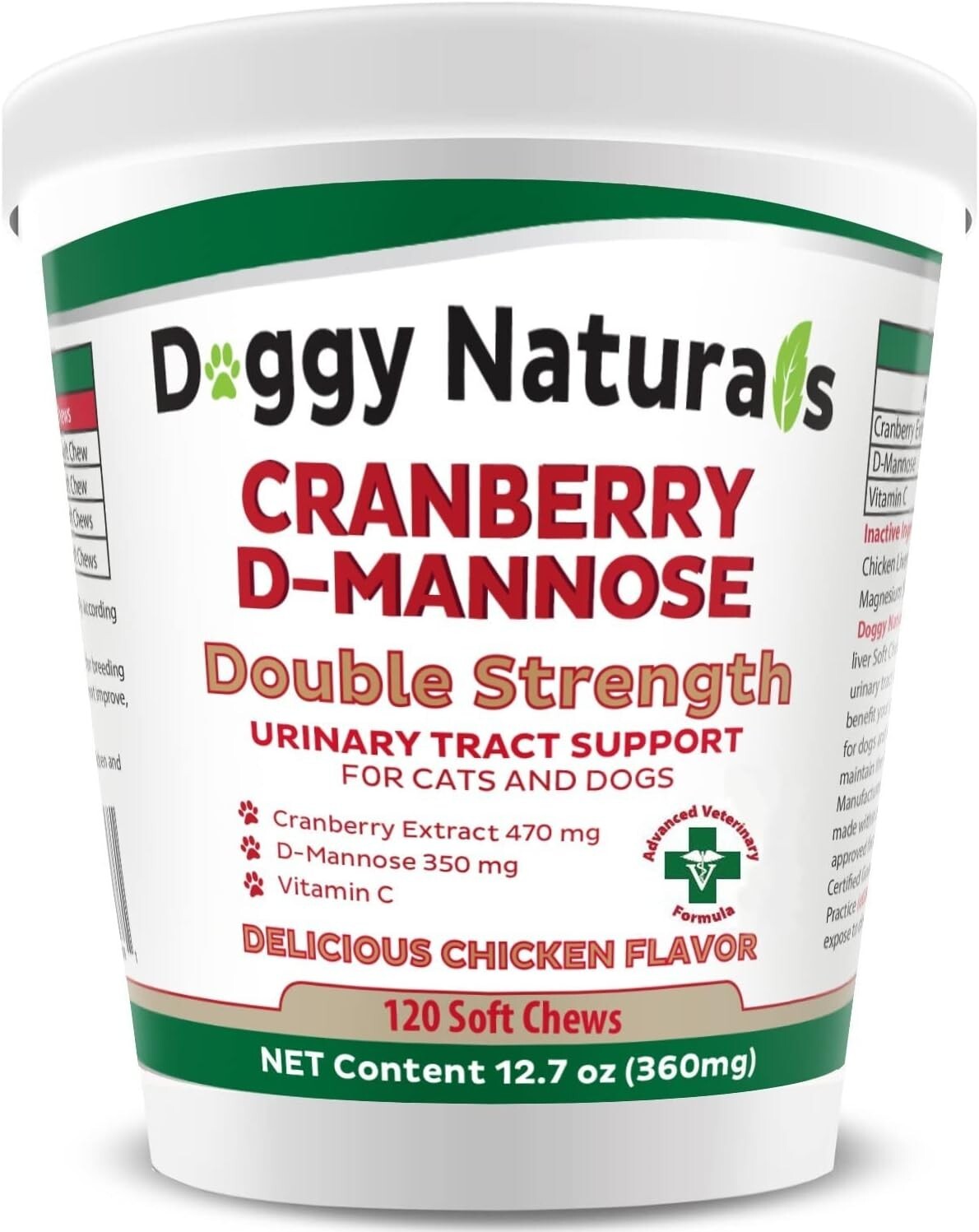 Vet-Recommended Cranberry D-Mannose Soft Chews - UTI Prevention for Pets