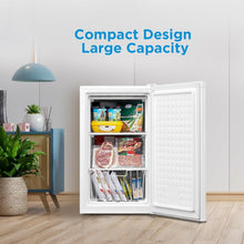 Load image into Gallery viewer, Sleek 3.0 Cu. Ft. Upright Freezer - Stainless Steel Finish, Low Noise Operation