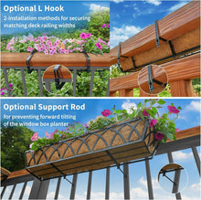 Load image into Gallery viewer, Set of 2: 24-Inch Metal Hanging Planters with Coco Liners for Outdoor Gardens