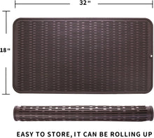 Load image into Gallery viewer, Multi-Functional Silicone Kitchen Mat - Dish Drying and Liner - Coffee Color