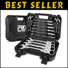 Load image into Gallery viewer, Professional 14-Piece Metric Wrench Set - 72-Tooth Flex-Head and Storage Case