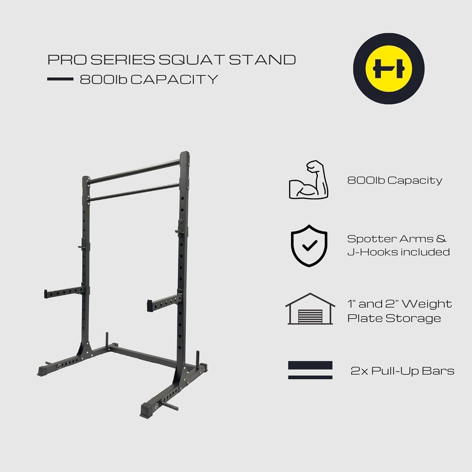 Versatile Adjustable Power Cage Weight Rack for Full-Body Strength Training