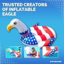 Load image into Gallery viewer, Oversized Americana Eagle Pool Float - Comfortable Ride-On Raft for Adults