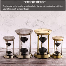 Load image into Gallery viewer, Antique Metal Sand Clock - 60 Minute Decorative Hourglass for Office Elegance