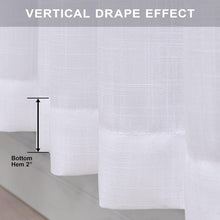 Load image into Gallery viewer, Elegant 90 Inch White Linen Curtains - Set of 2 Panels for Light Filtering Charm