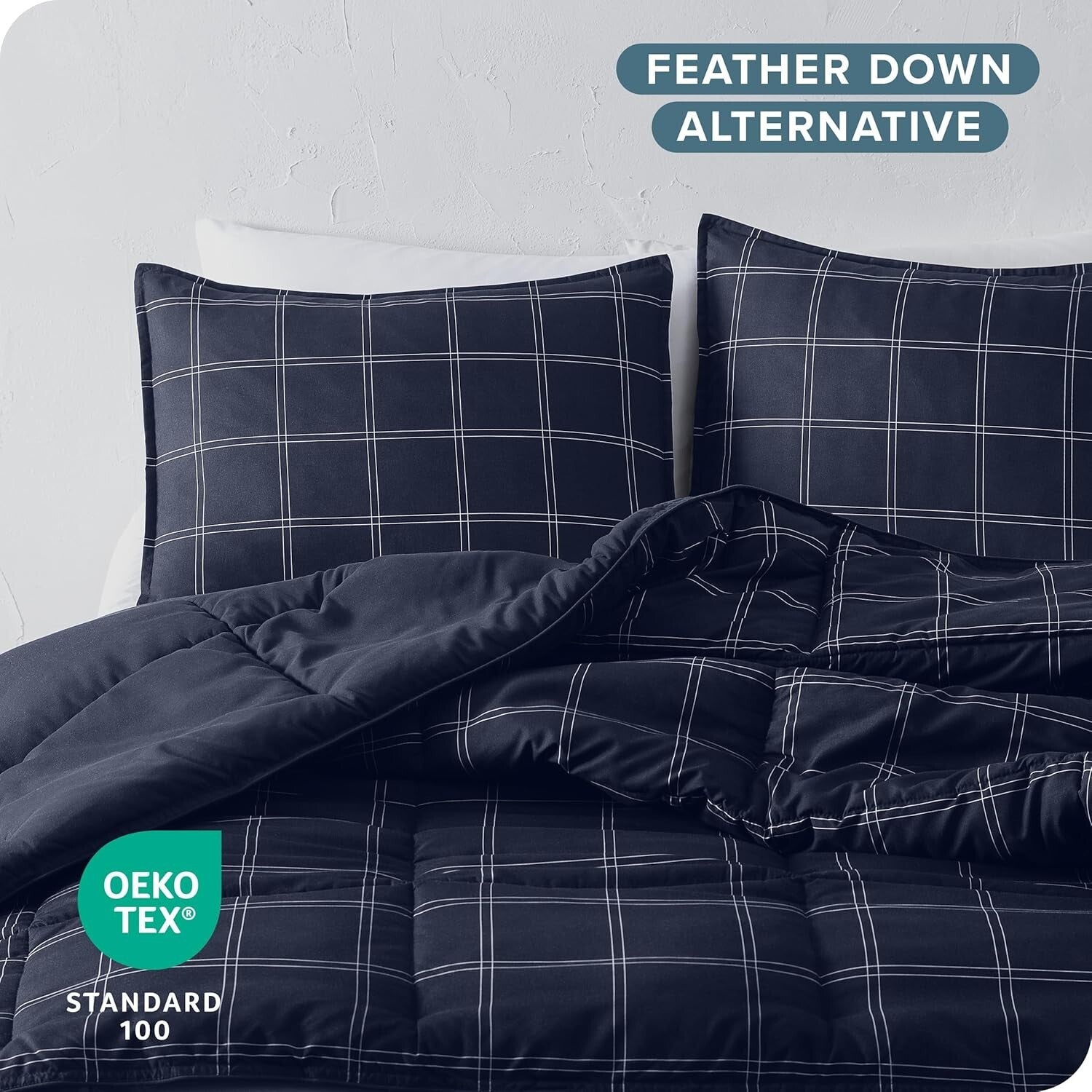 Luxury Down Alternative Comforter Set - Twin/Twin XL with Pillow Sham, Easy Care