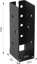 Load image into Gallery viewer, Professional-Grade Concealed Joist Hangers 2x6 - Heavy-Duty Black Steel Pack