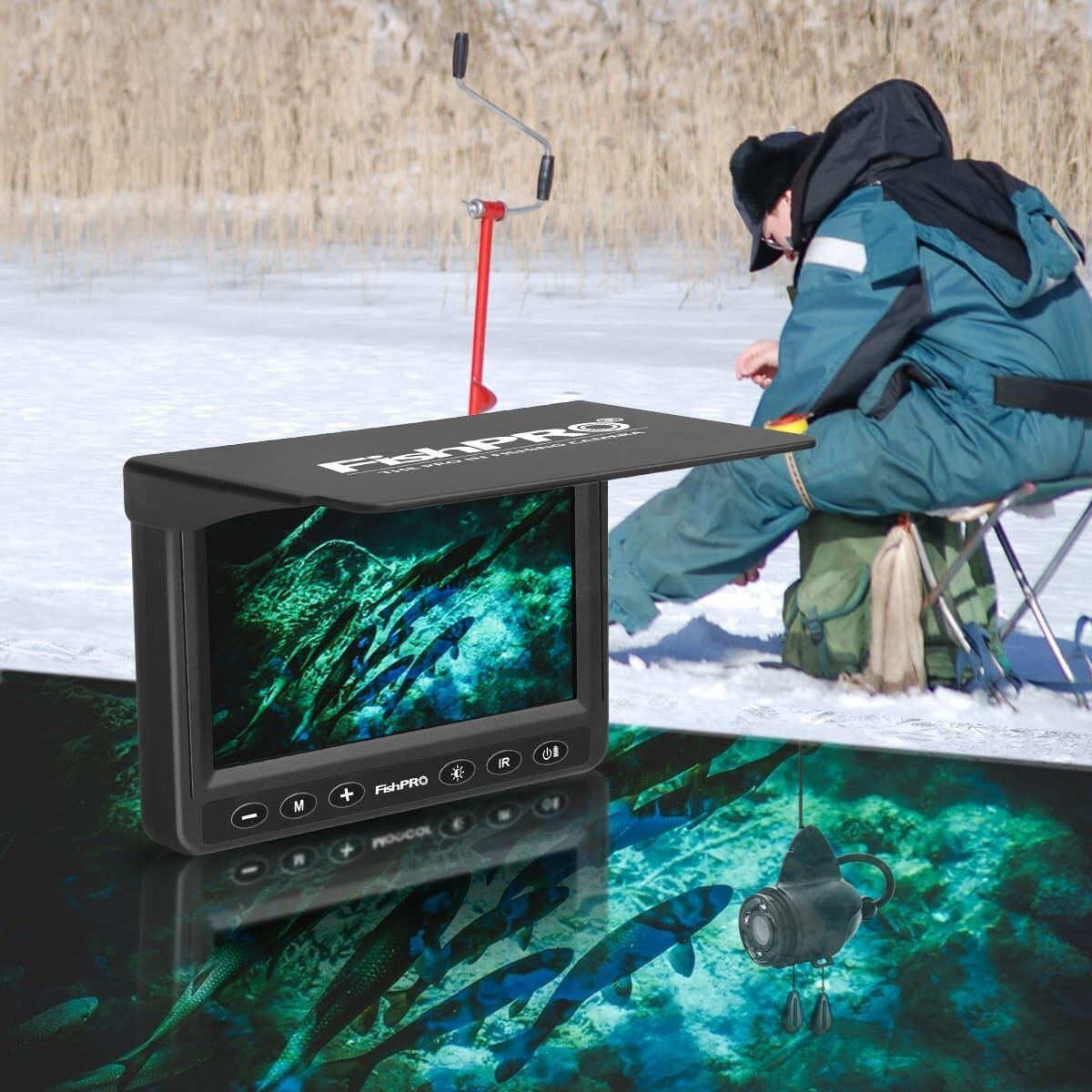 Infrared LED Fishing Camera with Long 15m Cable for Ice or Sea Fishing