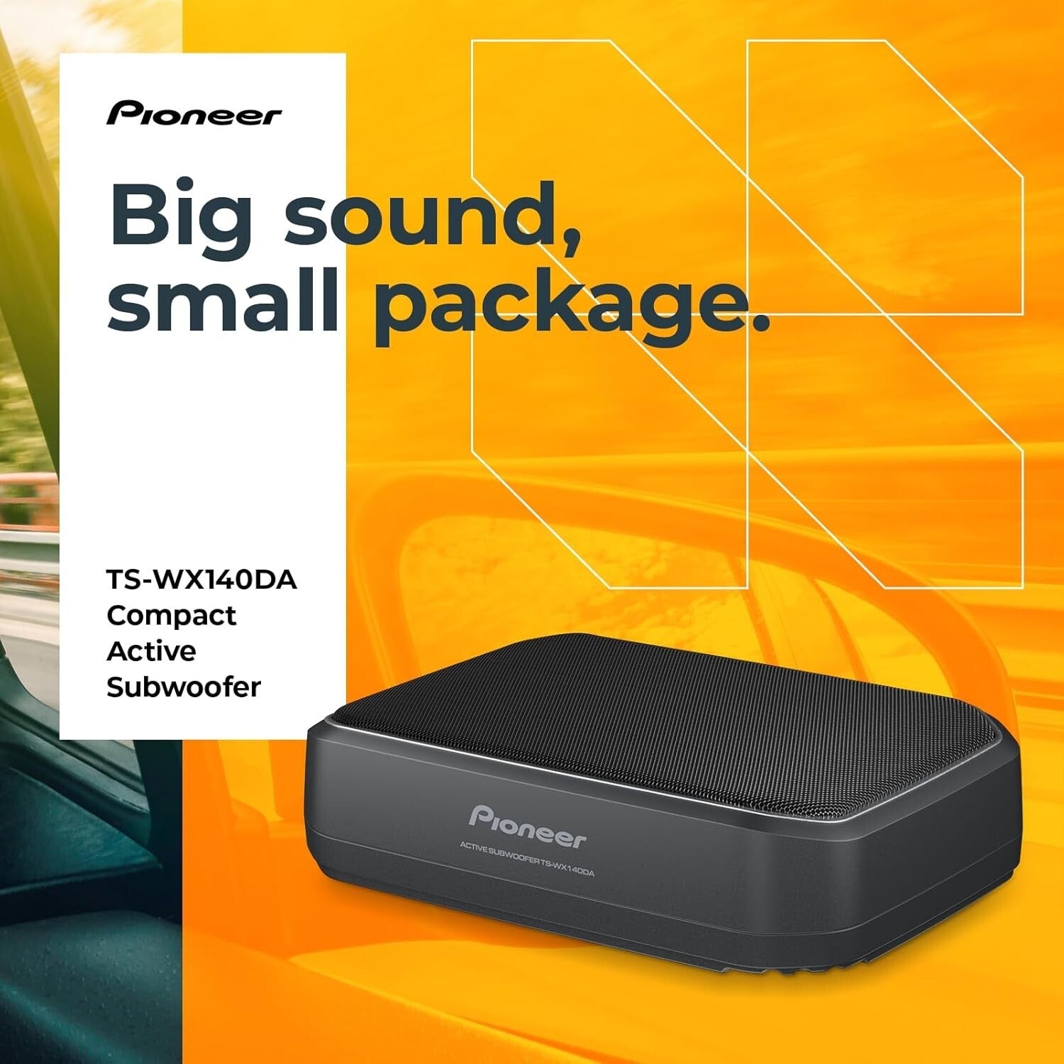 Enhanced Car Audio Experience - 170W Compact Subwoofer with Flexible Install