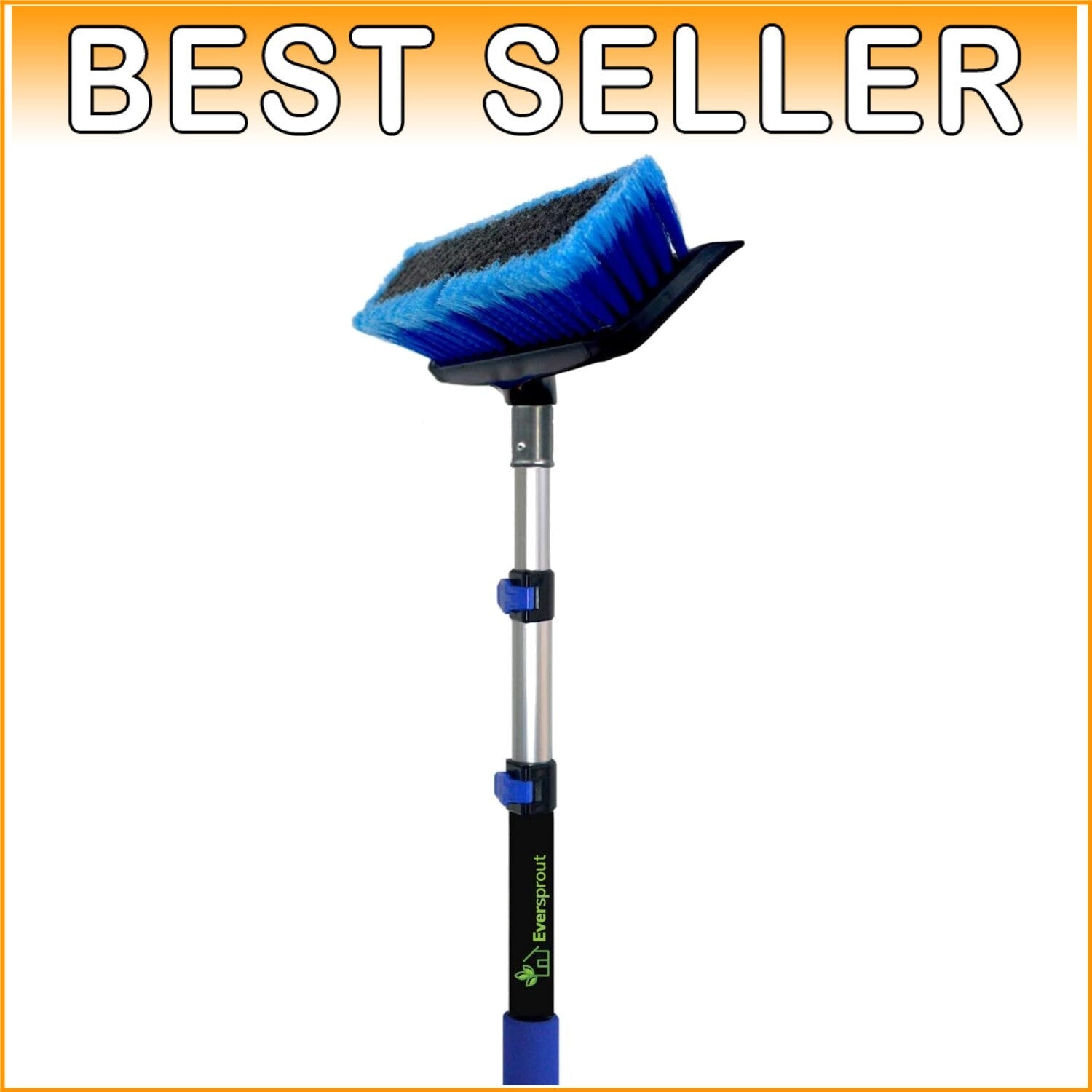 Versatile 5-to-3 Foot Scrub Brush with Non-Slip Grip - Perfect for All Surfaces