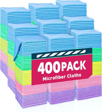 Load image into Gallery viewer, Versatile 400 Pack Microfiber Cleaning Towels - Soft, Durable &amp; Eco-Friendly