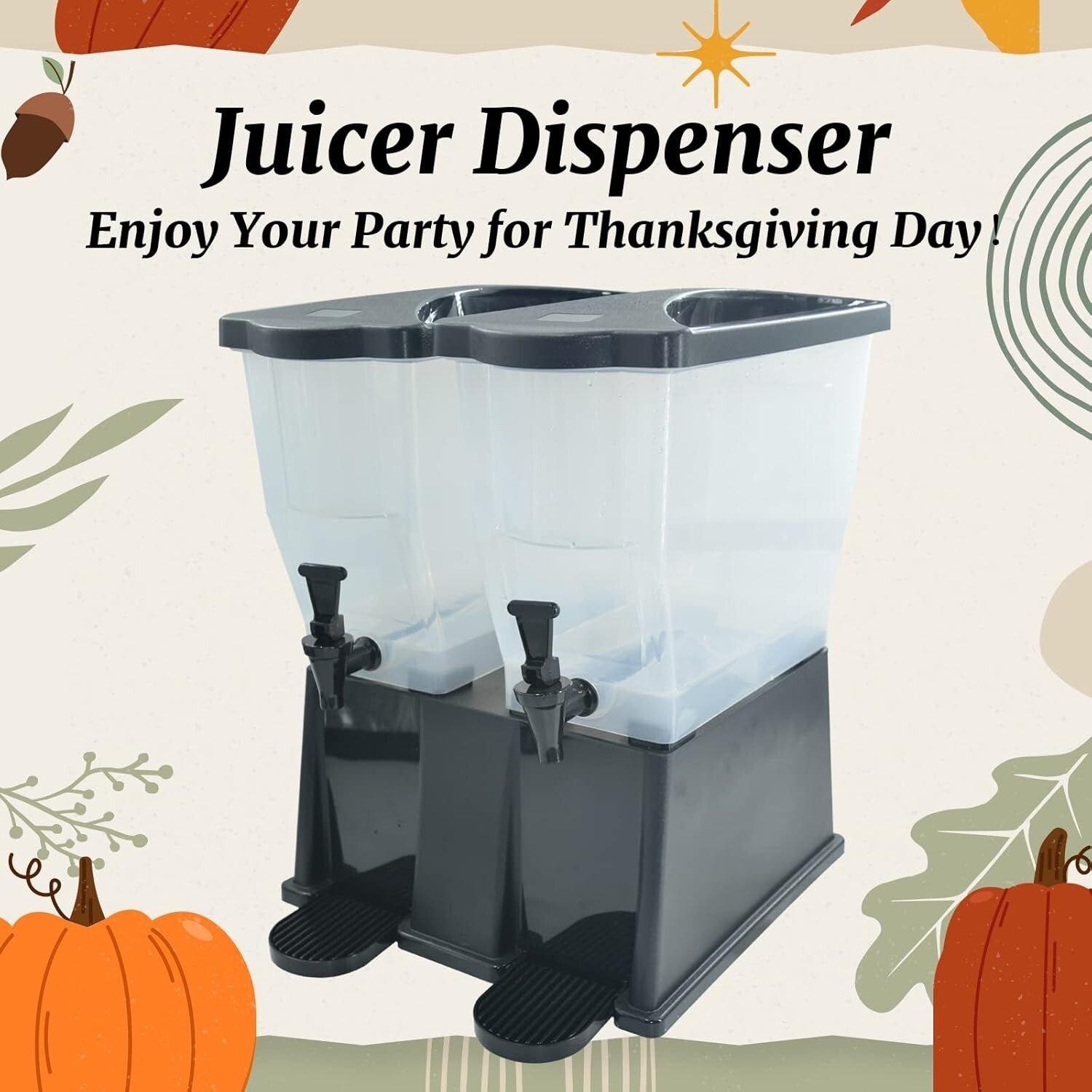 Commercial Juice Dispenser with 6 Gallon Capacity - Ideal for Buffets & Events