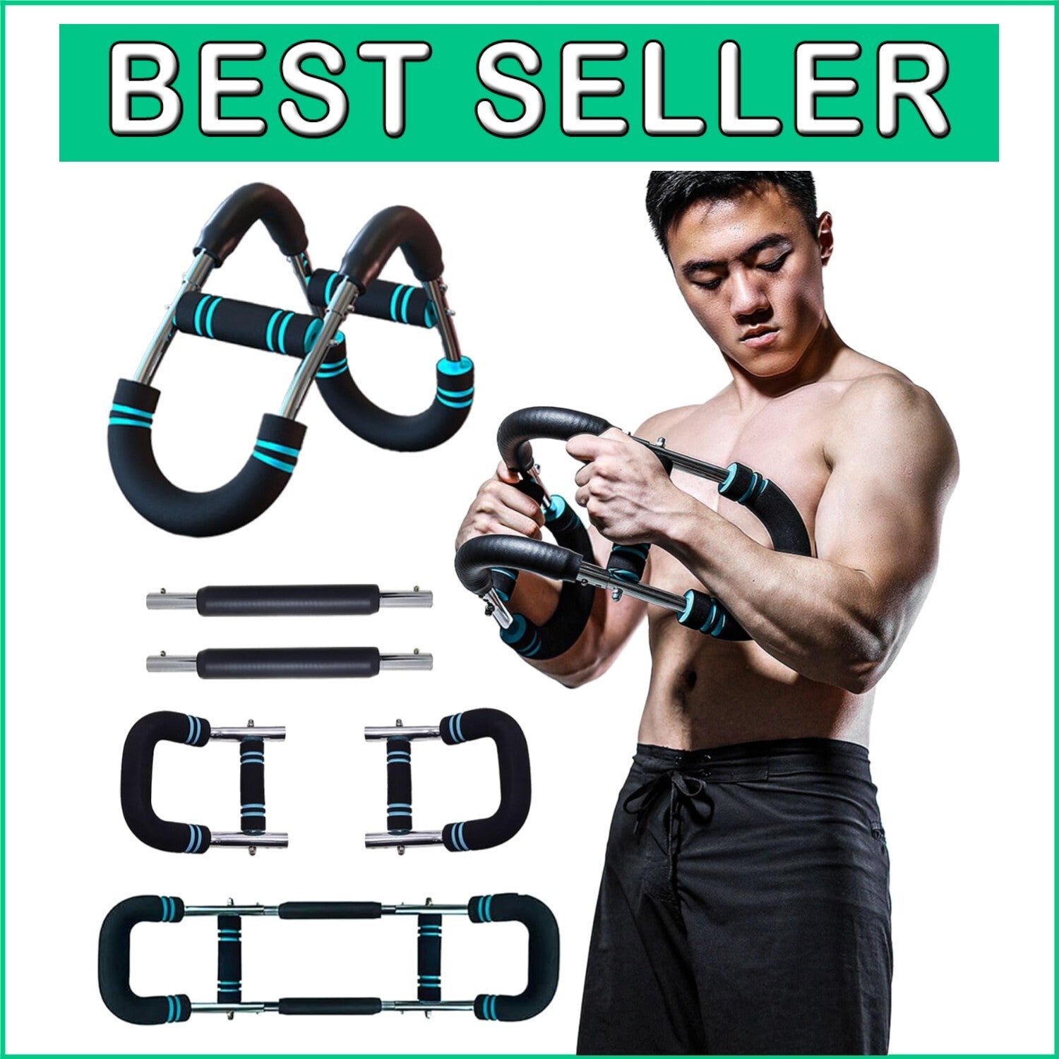 Durable Stainless Steel Arm Trainer - Flexible Resistance for All Fitness Levels