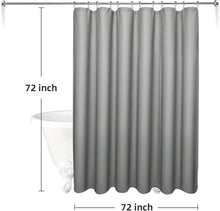 Load image into Gallery viewer, Heavy-Duty 72x72 Grey Shower Curtain Set with Clear Liner &amp; 2 Stainless Hooks