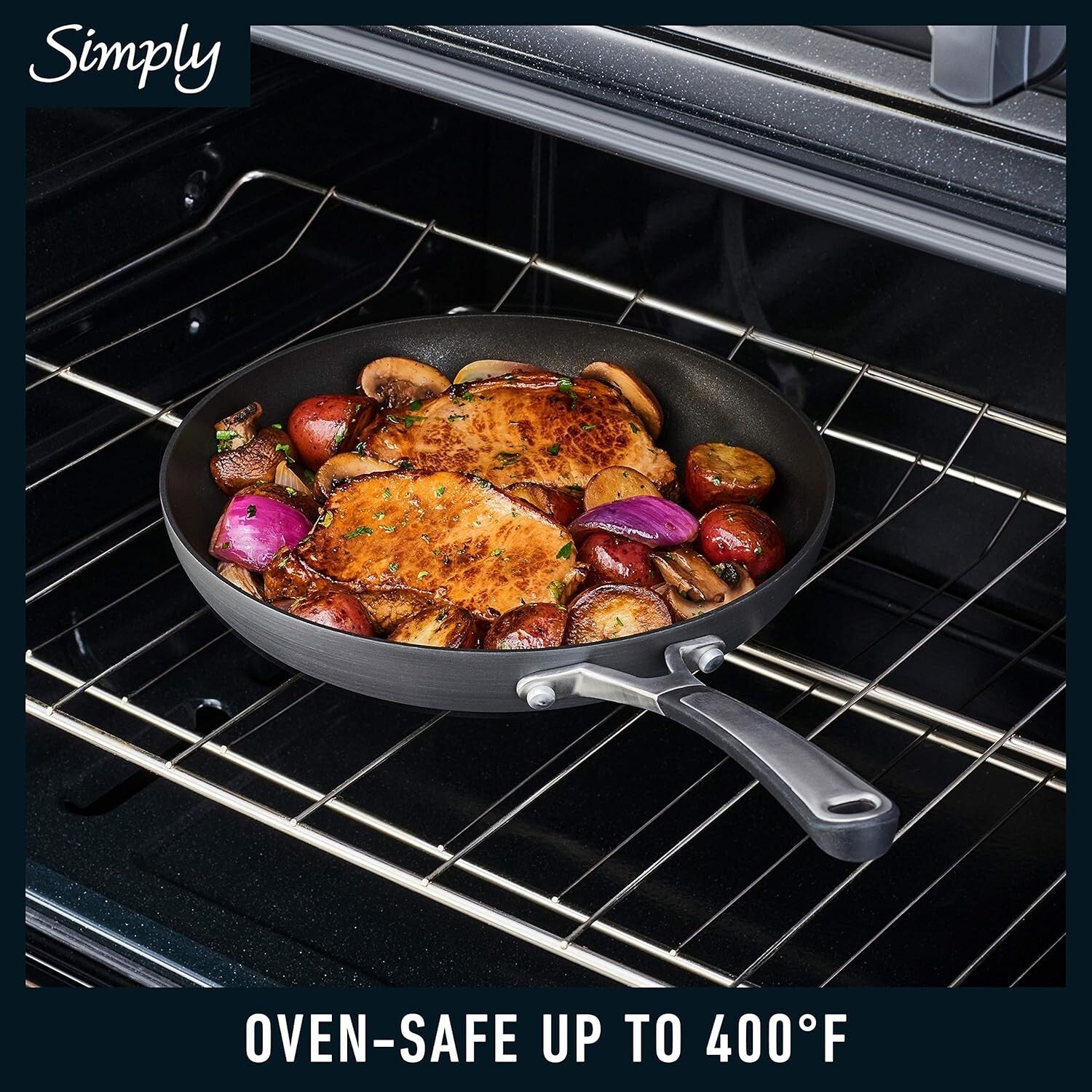 Professional 10-Piece Non-Stick Cookware Set - Hard-Anodized Aluminum Design