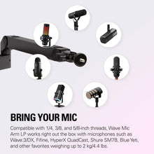 Load image into Gallery viewer, All-Metal Low Profile Mic Arm with 360-Degree Rotation for Professional Use