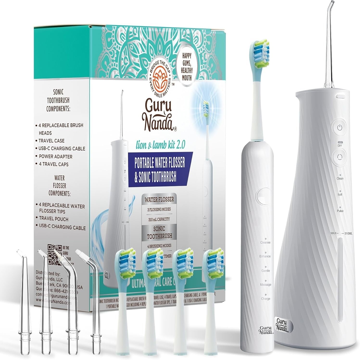 Lion & Lamb Kit 2.0: Electric Toothbrush & Water Flosser Combo for Superior Care