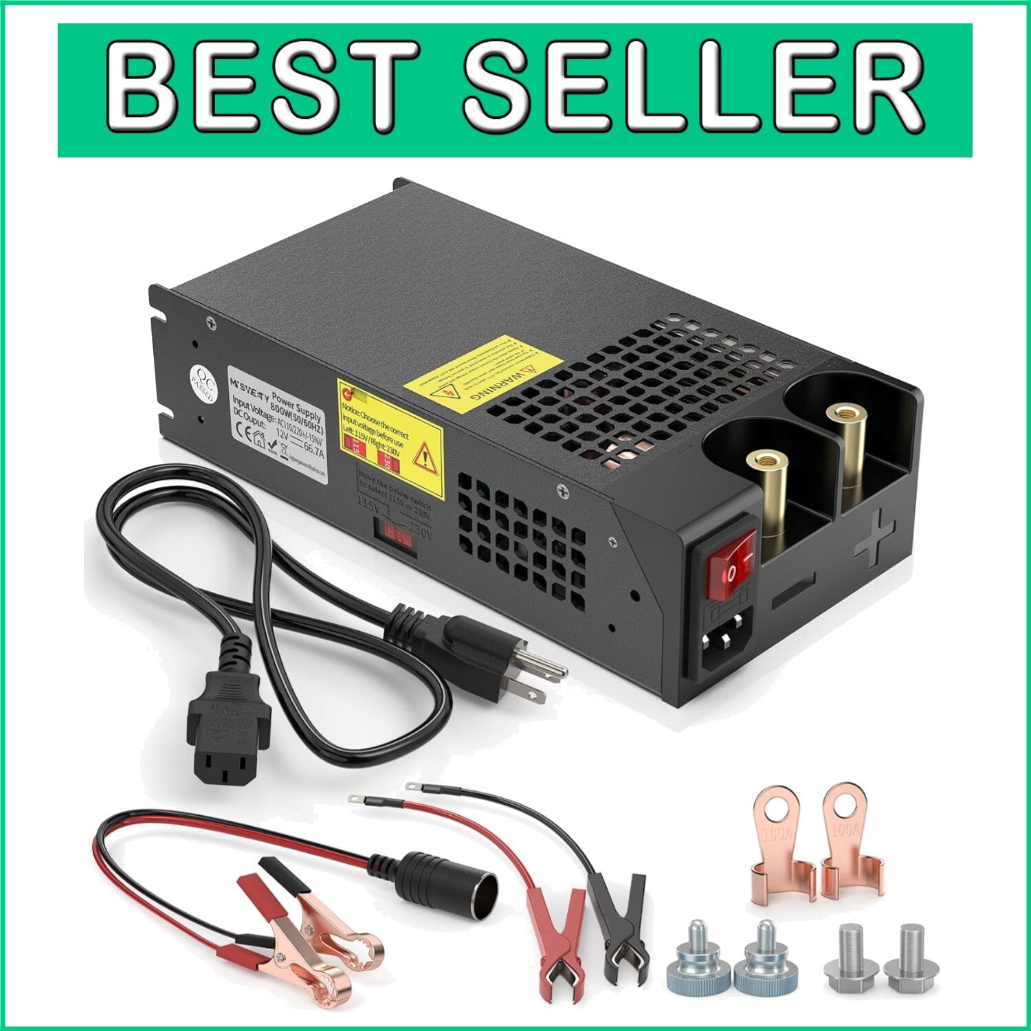 Adjustable Power Supply 12V DC Converter, 83.4A Max for LED Strips & More