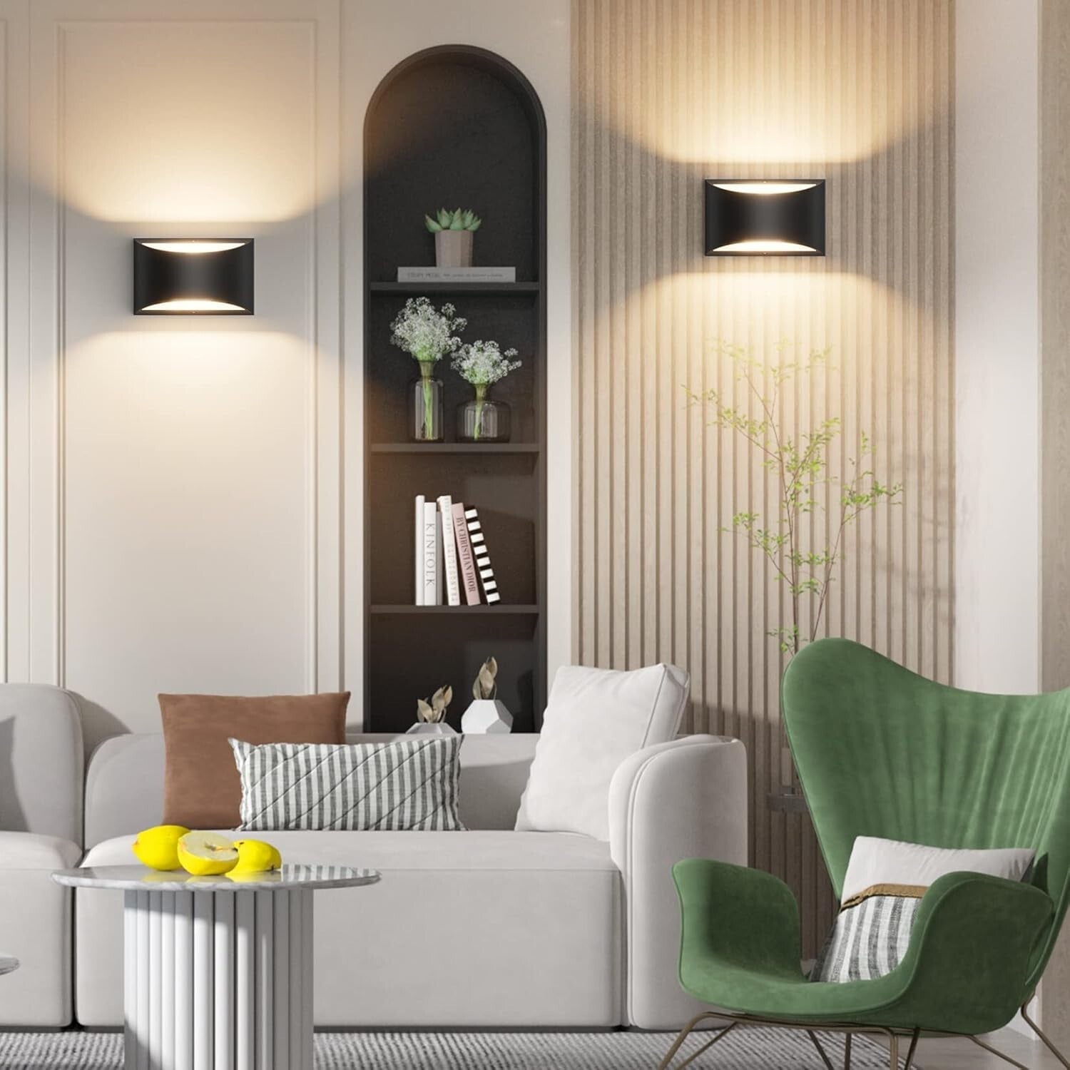 Energy-Efficient Black LED Wall Light with Replaceable G9 Bulb - Modern Elegance