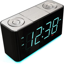 Load image into Gallery viewer, Personalized Bluetooth Alarm Clock Radio with USB Output for Effortless Mornings