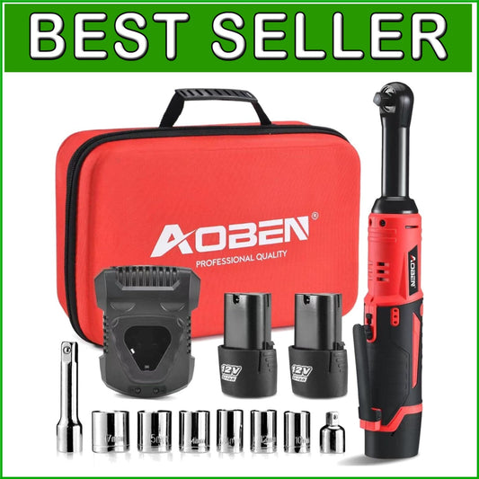 All-in-One Cordless Electric Ratchet Wrench Kit with Sockets & Batteries