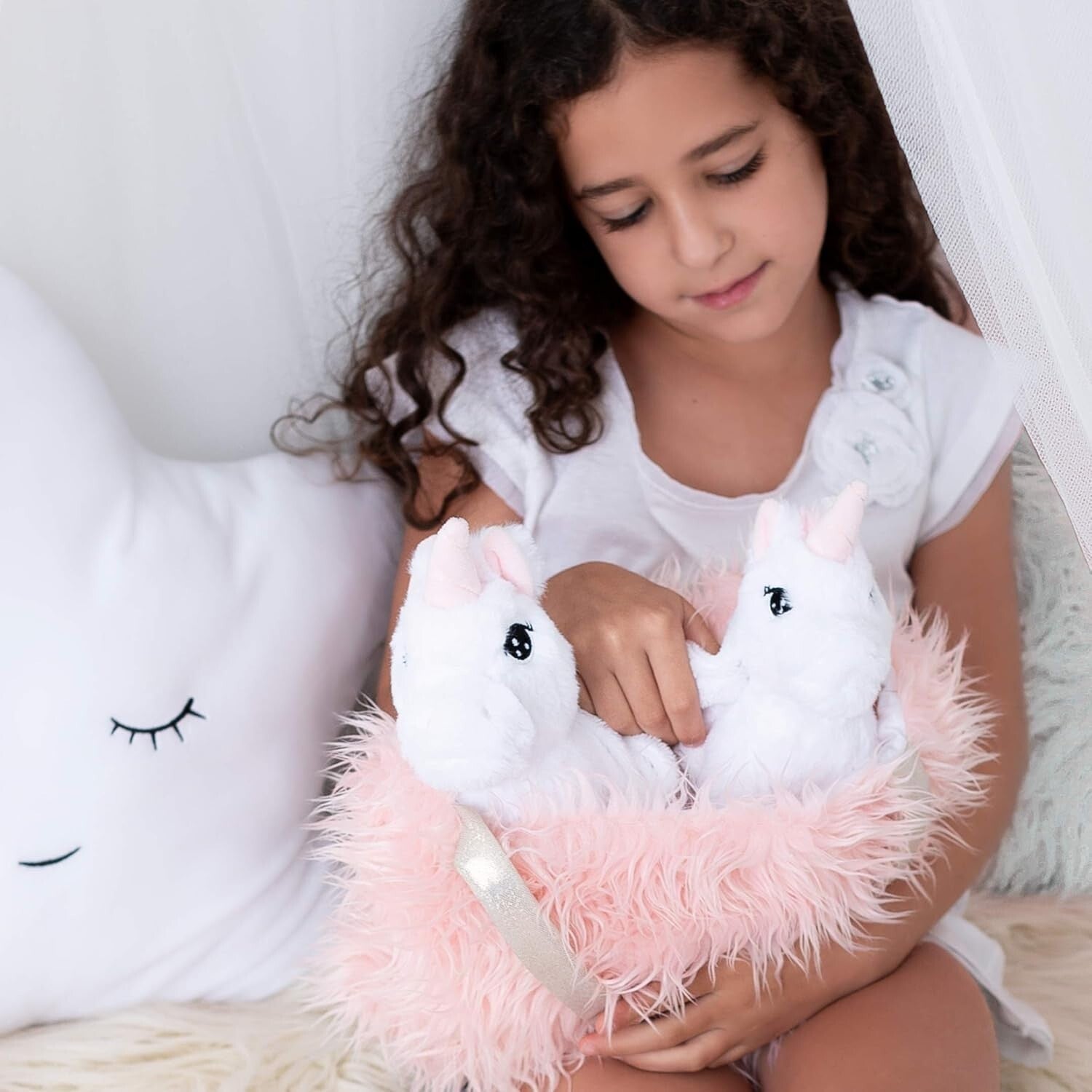 Deluxe Unicorn Plush Set with XL Carrier & Blanket - Perfect Gift for Girls 3-8