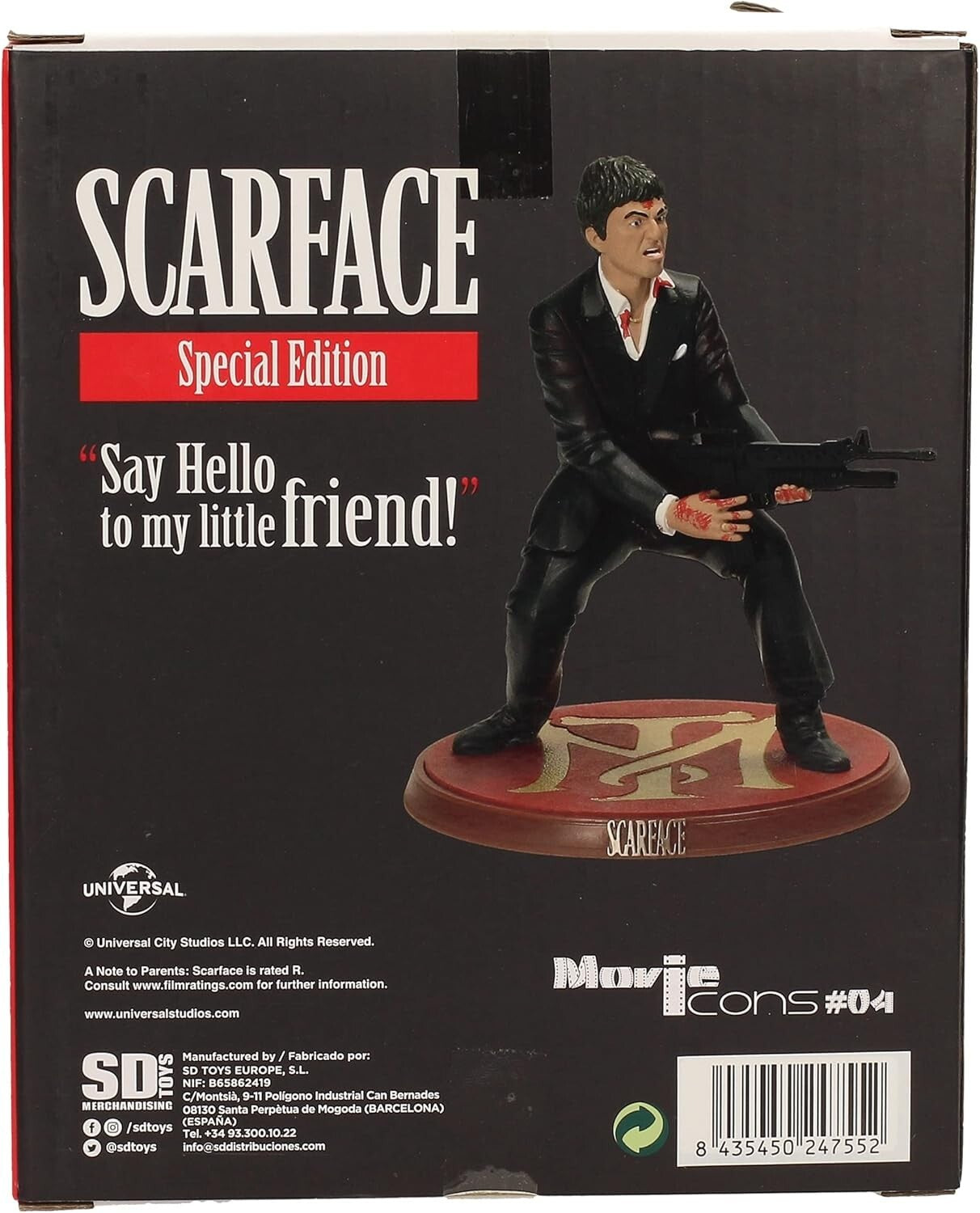 Exclusive 7-Inch Bloody Tony Montana Figure with Colt AR-15 - Limited Edition