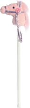 Load image into Gallery viewer, Pink Fantasy Stick Pony – Rideable Plush Stuffed Animal for Active Fun