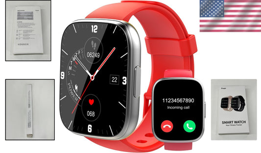 Stylish 1.95" Smart Watch for Men & Women - Fitness Tracker with Heart Monitor