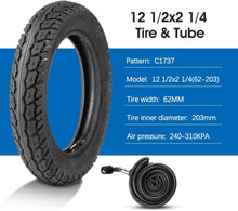 Load image into Gallery viewer, Premium 12.5x2.25 Tire &amp; Butyl Inner Tube Combo with Angled Valve Stem - 2 Pack