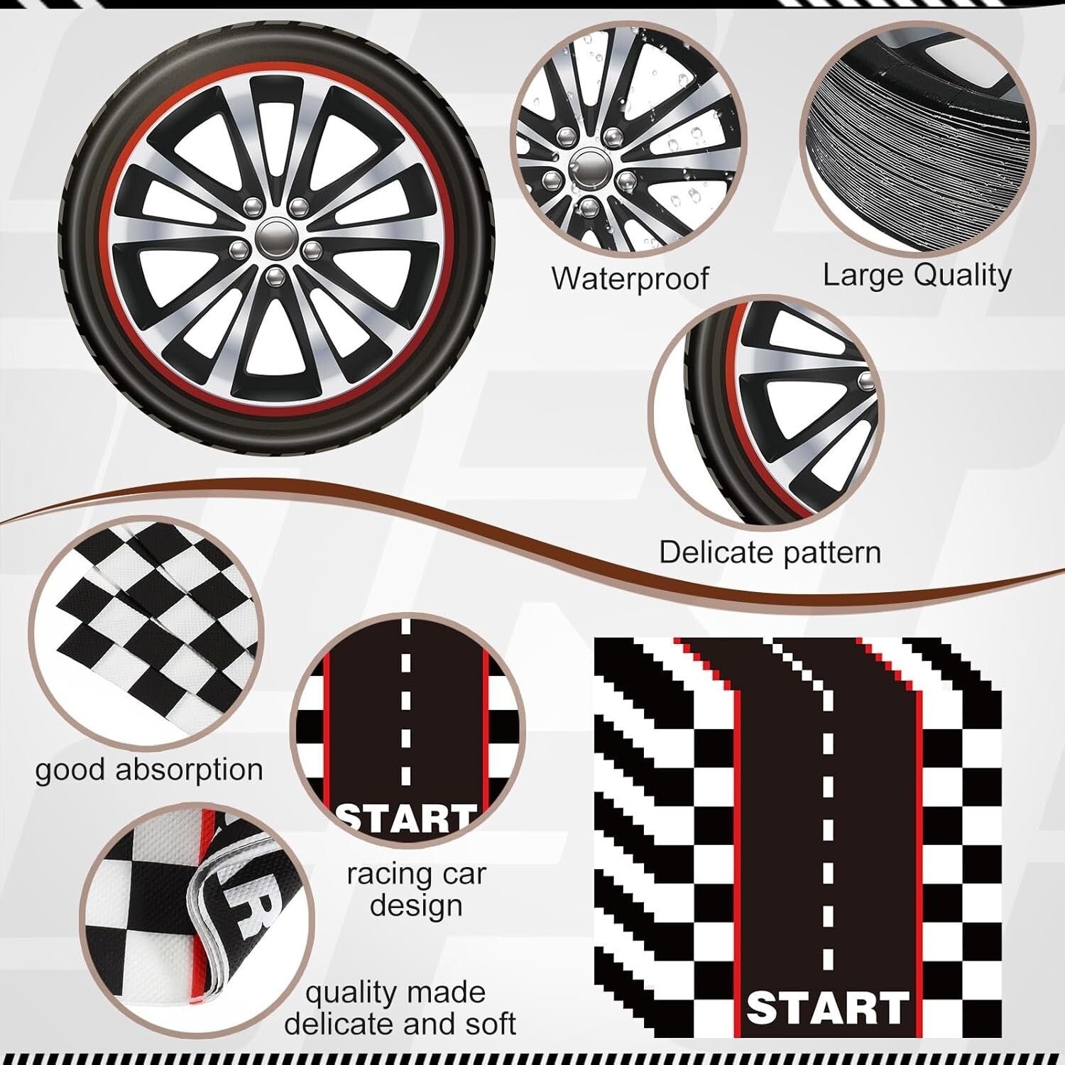 Stylish Race Car Birthday Decorations - Disposable Plates, Cups, and Cutlery Set