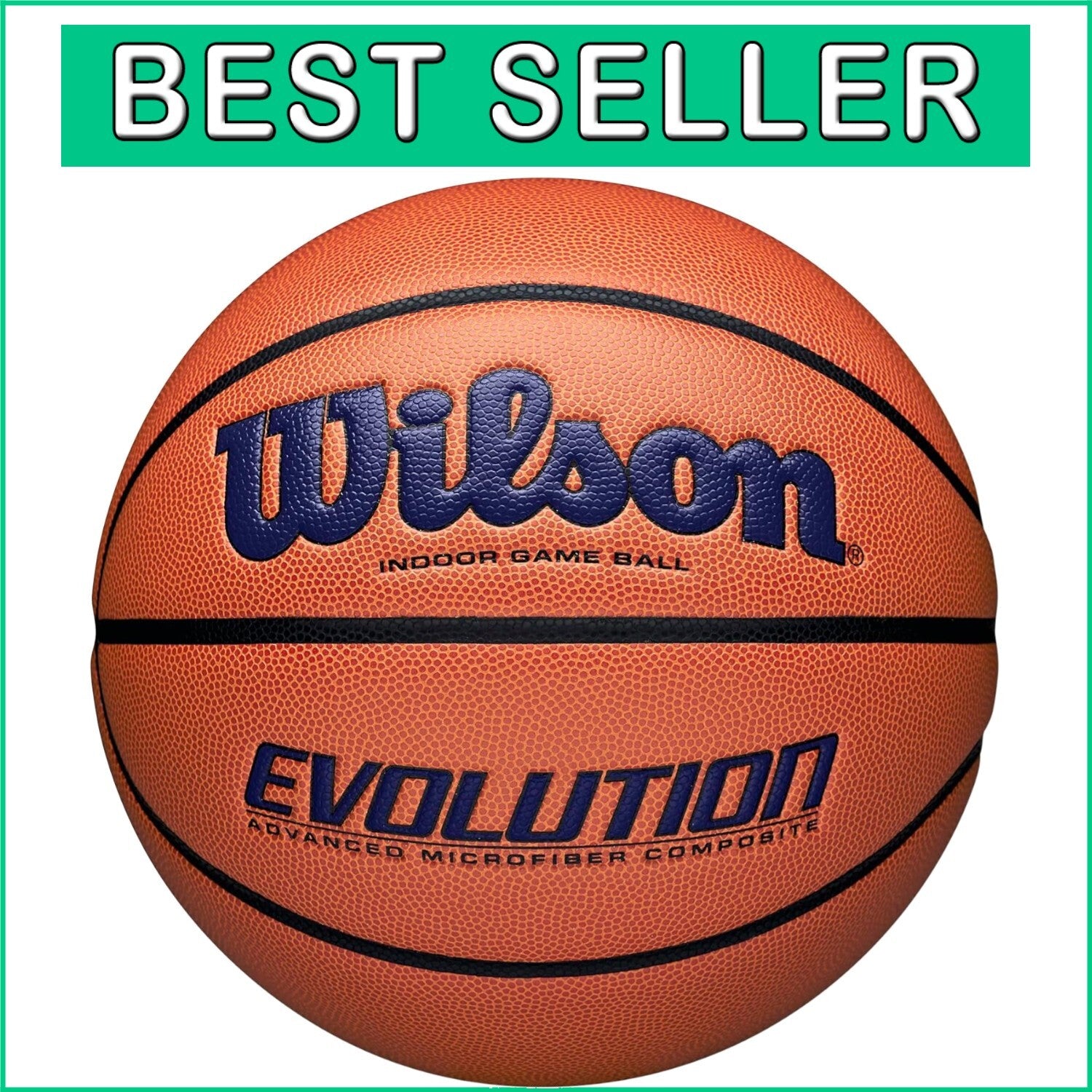 NFHS Approved Evolution Basketball - Size 5, 6, 7 with Pebbled Grip Surface