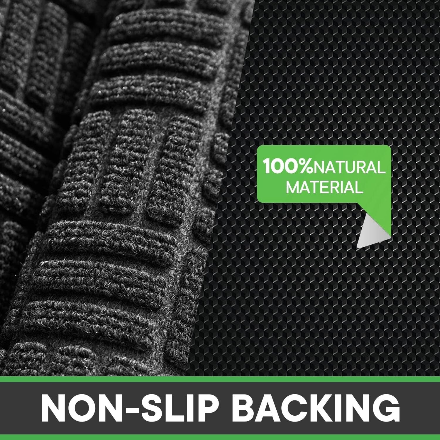 Versatile 47" x 24" Indoor Outdoor Door Mat - Durable, Easy to Clean Gray Rug