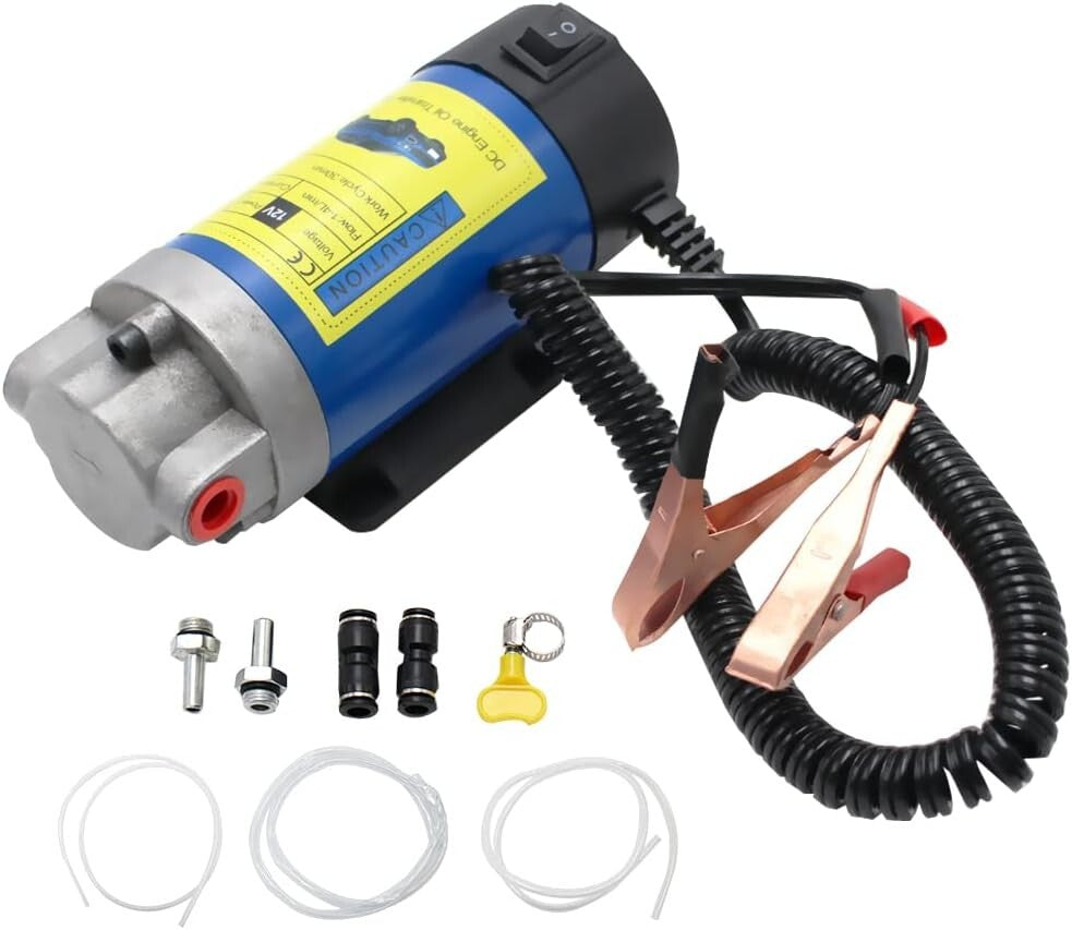 Portable Gear Pump - Electric Oil Extractor for Cars & Motorcycles, Lightweight