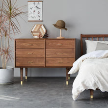 Load image into Gallery viewer, Elegant Walnut Coffee Table Legs - Mid-Century Modern Furniture Feet 16"