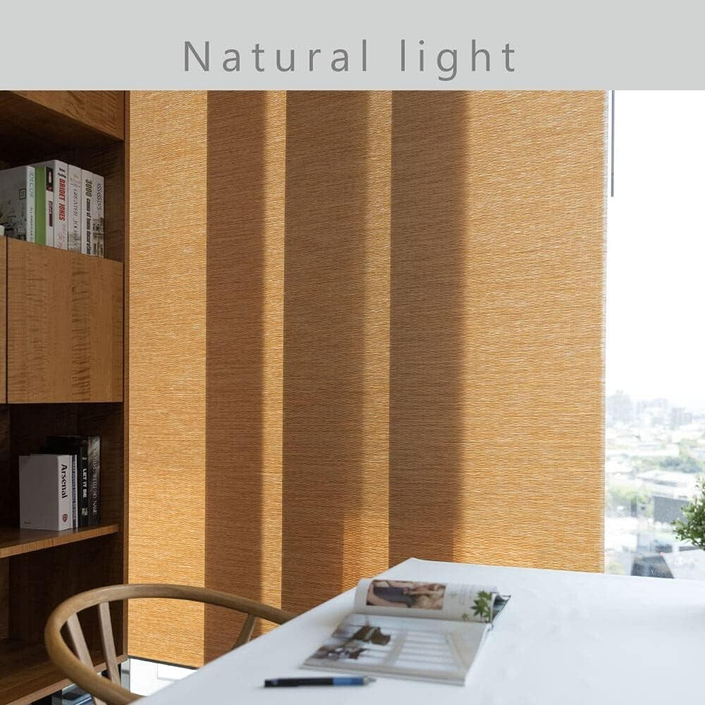 Adjustable Vertical Blinds: Cordless Sliding Door & Room Divider - 45.8" to 86"