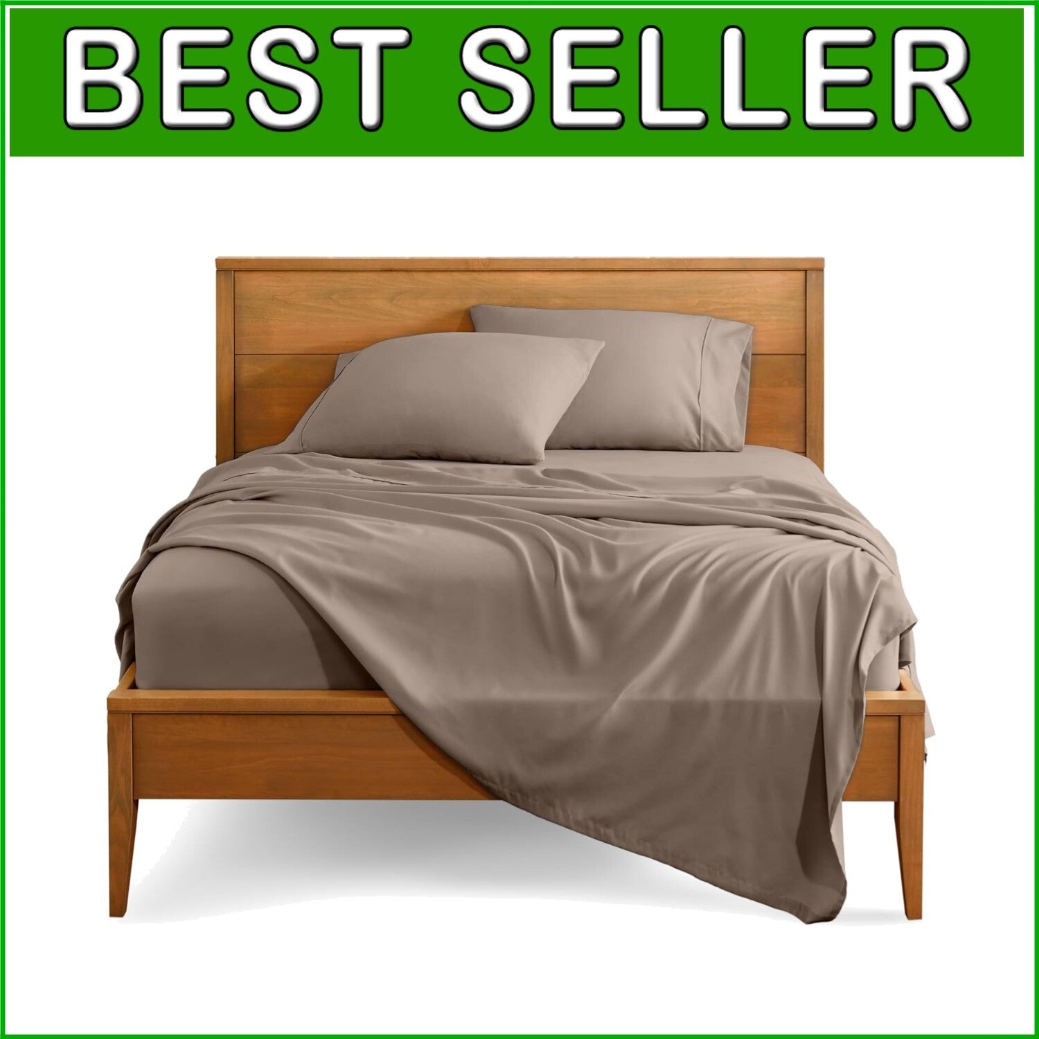 California King Sheet Set - Ultra-Soft 1800 Thread Count - Taupe Luxury Bedding