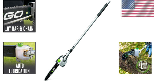 56V Battery-Powered Pole Saw Attachment for Efficient Tree Maintenance - 10-Inch