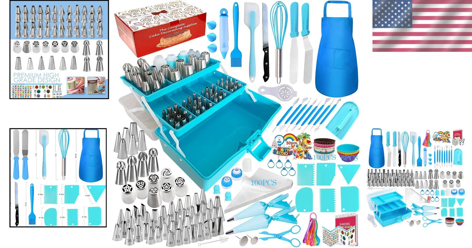 Professional Cake Decoration Set - 368 Food-Grade Tools with Gift Box Included