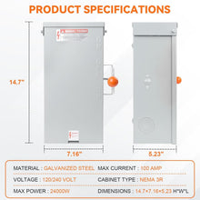 Load image into Gallery viewer, Easy-Install 24000W Double-Throw Generator Safety Switch - Power Management
