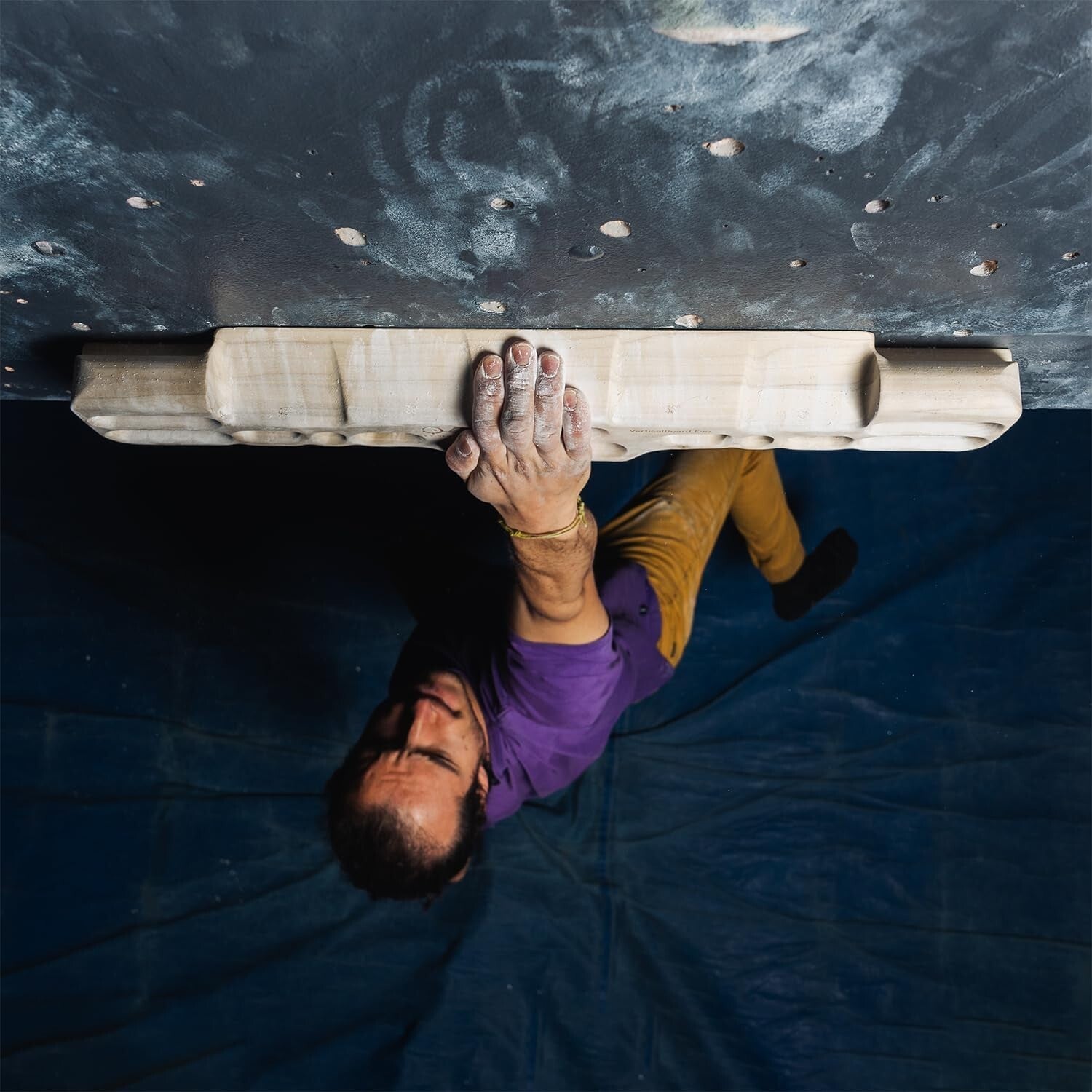 Durable Poplar Climbing Hangboard with Asymmetrical Holds - For Serious Training