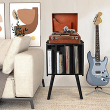 Load image into Gallery viewer, Versatile 2-Tier Record Player Stand with Removable Divider - Holds 100 Records