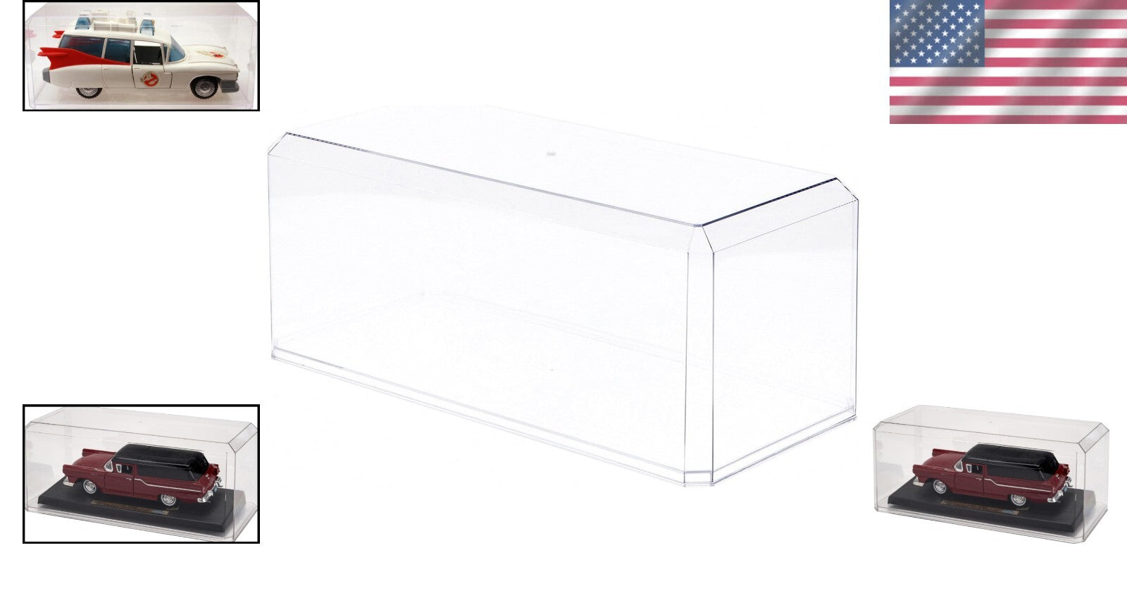 Sturdy & Stackable Clear Case for 1:18 Scale Cars - Ideal for Showcases