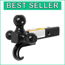 Load image into Gallery viewer, Durable Triple Ball Mount with 10,000 lbs Hook, Fits Class III and IV Receivers