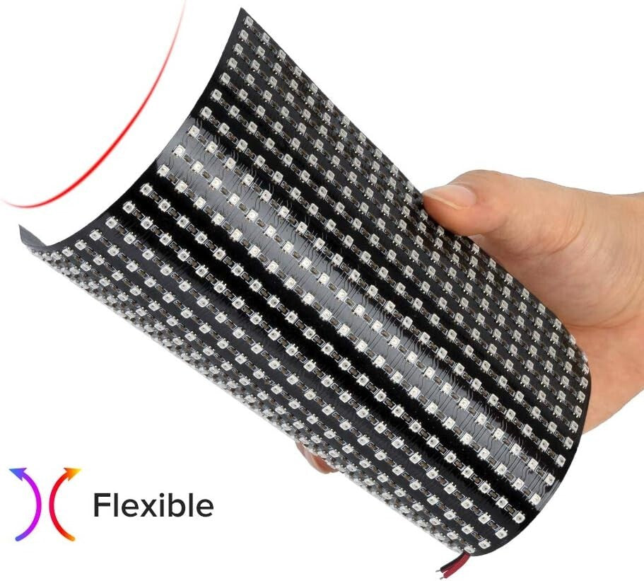 Flexible WS2812B RGB LED Matrix 22x22 - Vibrant Display for Weddings & Christmas