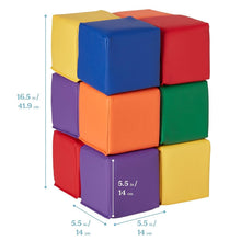 Load image into Gallery viewer, SoftZone Patchwork 12 Foam Building Blocks for Young Learners - Non-Toxic Design