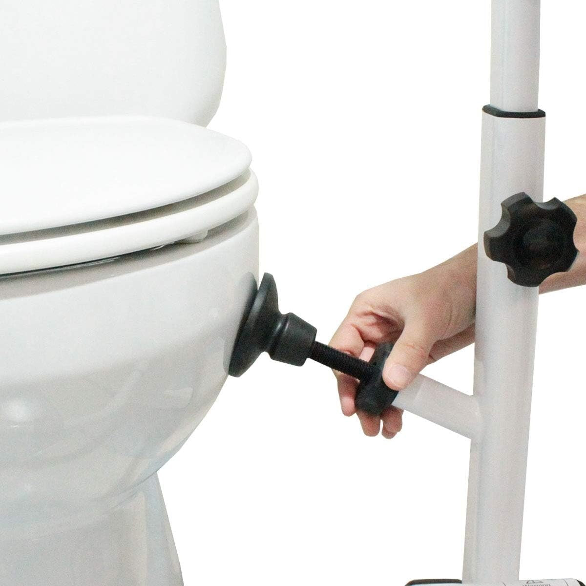 Curved Design Toilet Safety Rails with Adjustable Armrests for Maximum Comfort