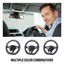 Load image into Gallery viewer, Luxury D-Black Carbon Fiber Steering Wheel Protector for 15" Diameter Wheels